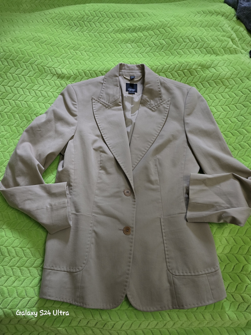 Esprit Women's Tan Tailored Blazer Jacket - Picture 5 of 7